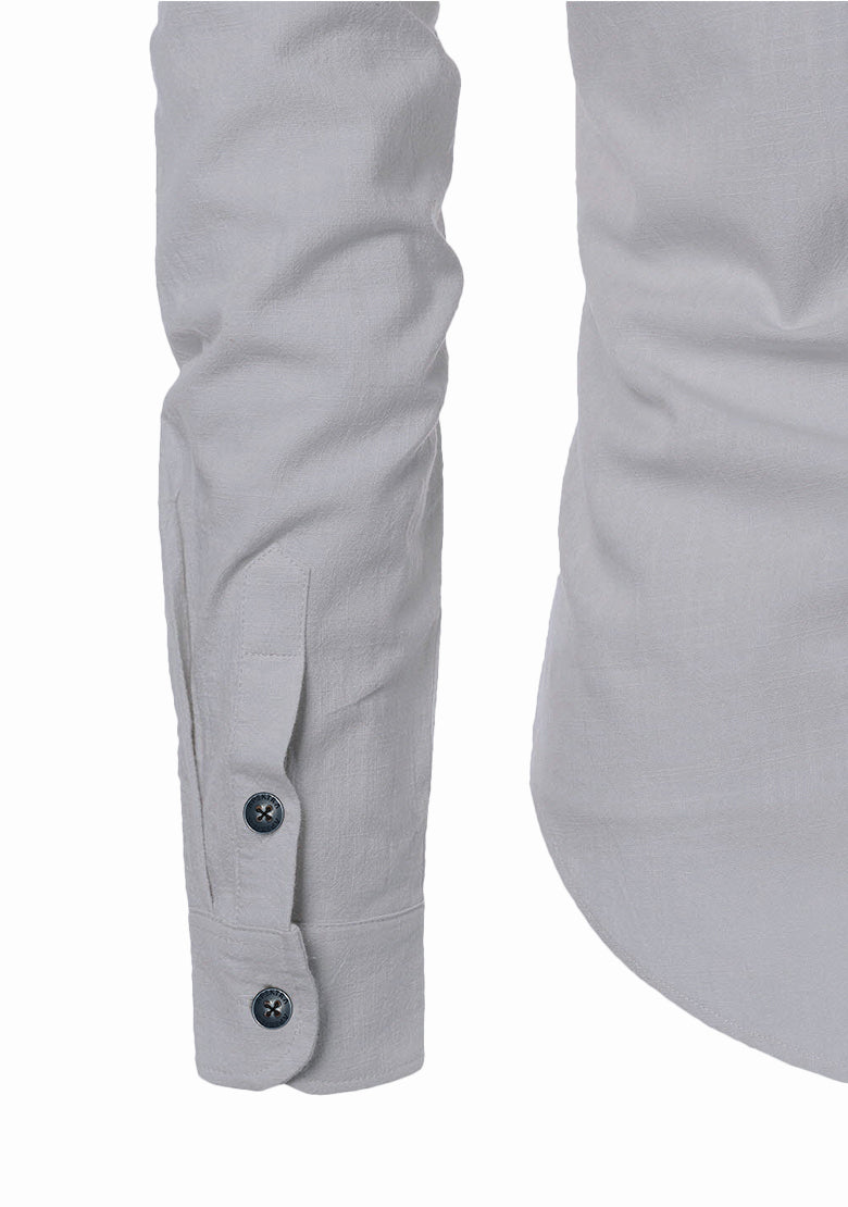 Men's Cotton Fabric Zip Closer Grey Kurta