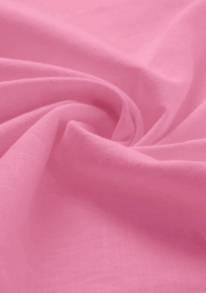 Men's Cotton Fabric Contrast Design Peach Kurta