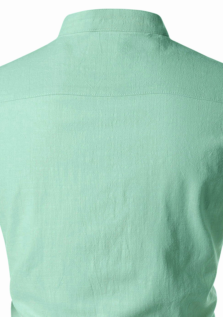 Men's Cotton Fabric Zip Closer Pista Kurta
