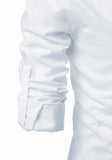 Men's Cotton Fabric Roll Up Sleeve White Kurta